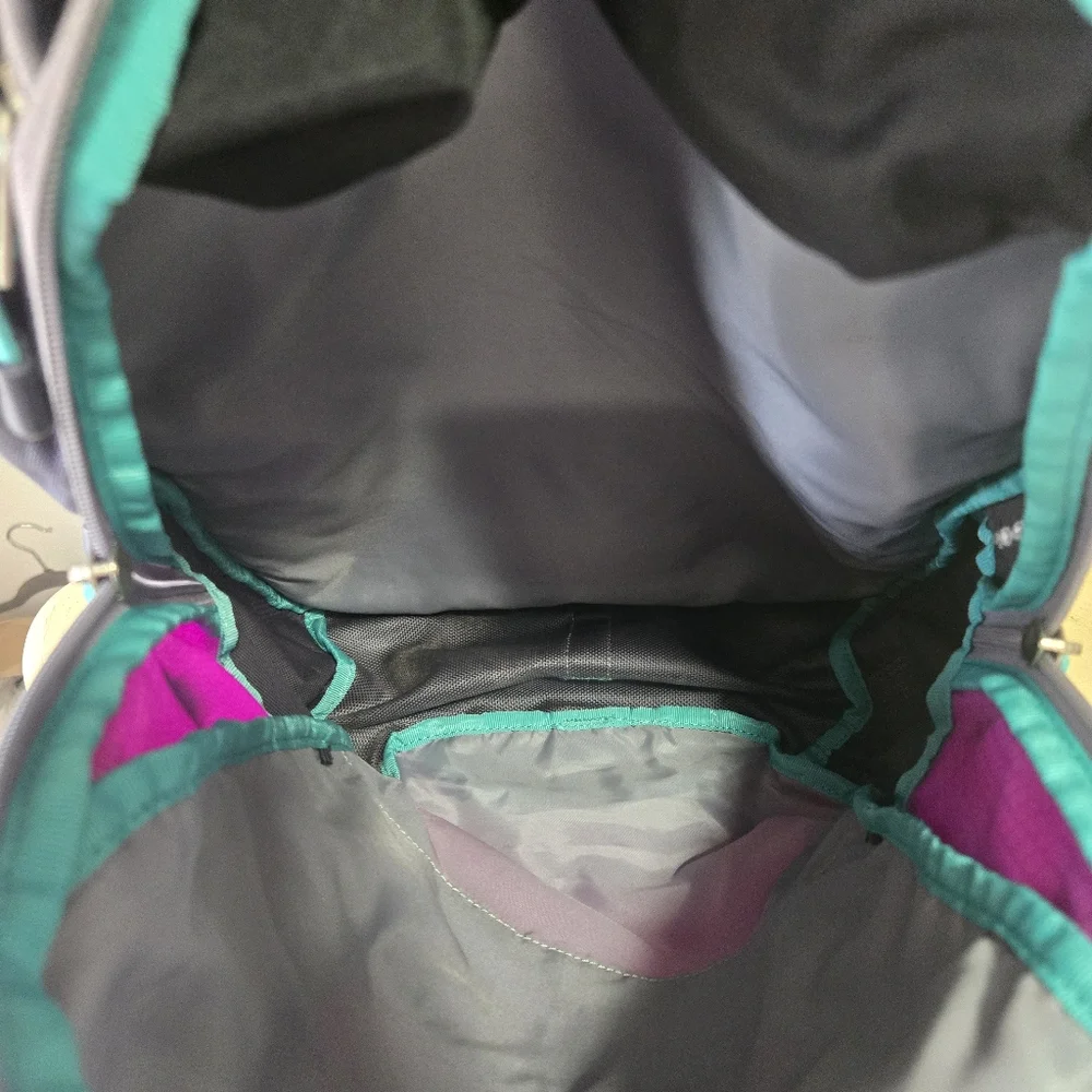 adidas UltraRIDE ClimaProof Backpack Purple Grey Daypack Hiking School Laptop - Picture 7 of 8